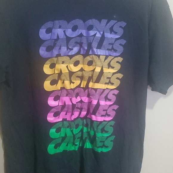 Crooks & Castles Multicolor Logo Tee Size M - Picture 4 of 6